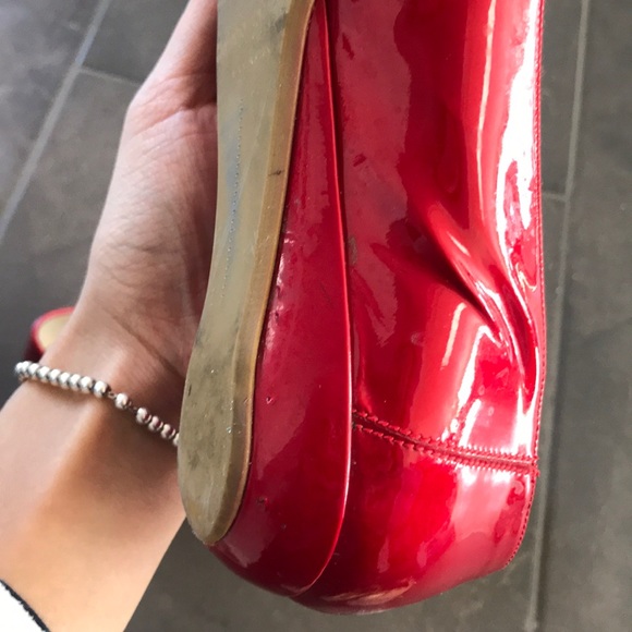Stuart Weitzman Red Patent Flats - Picture 5 of 8